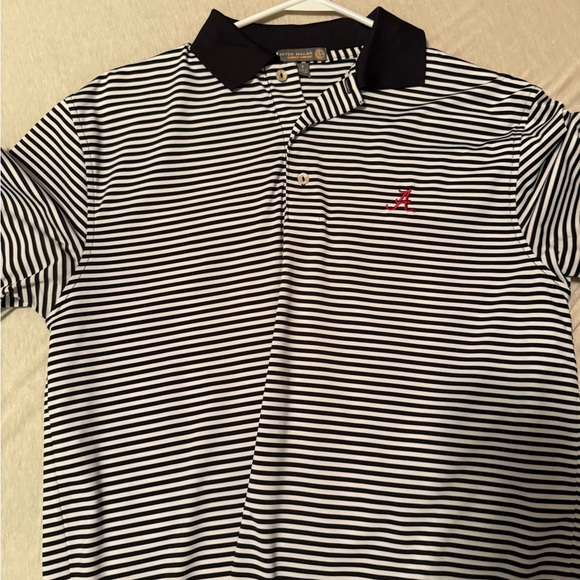 Peter Millar Other - Peter Millar Black and White Striped Polo Shirt